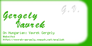 gergely vavrek business card